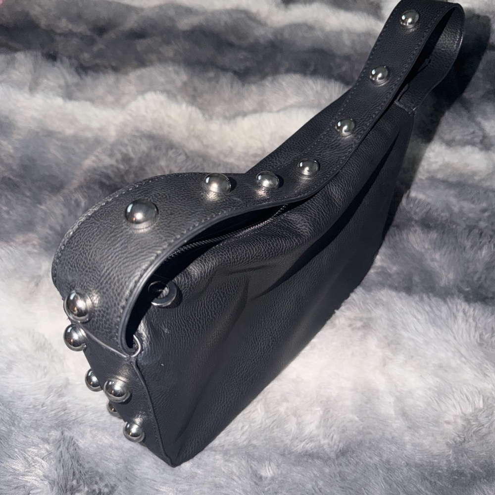 Universal Thread Black Shoulder Bag with Silver Accents